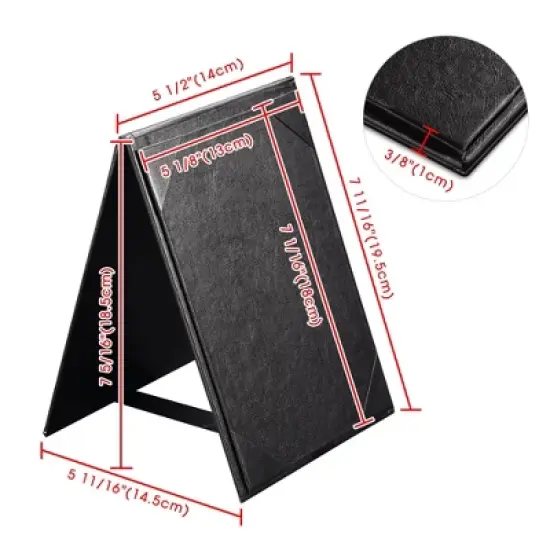 WeChef 10 Pack 5"x7" Double-Sided Menu A-Frame Holder Table Tent Restaurant Cafe Black image {7}