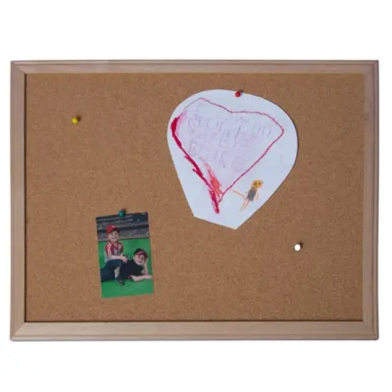 Crestline Products Wood Framed Cork Board, 24" x 36" image {1}