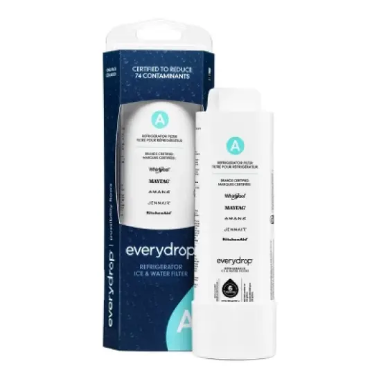 everydrop Refrigerator Replacement Water Filter A EDRARXD1: Whirlpool, Reduces Odors, Filters Lead & Bacteria, Green image {2}