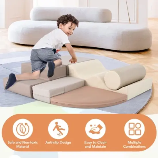 Dexmalle Soft Climb and Crawl Foam Playset 6 in 1 image {4}