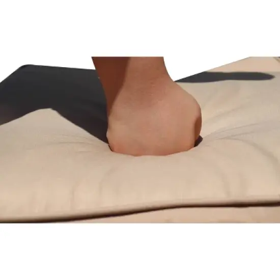 4pc Wicker Patio Sectional Seating Set with Cushions - Natural - GODEER image {4}