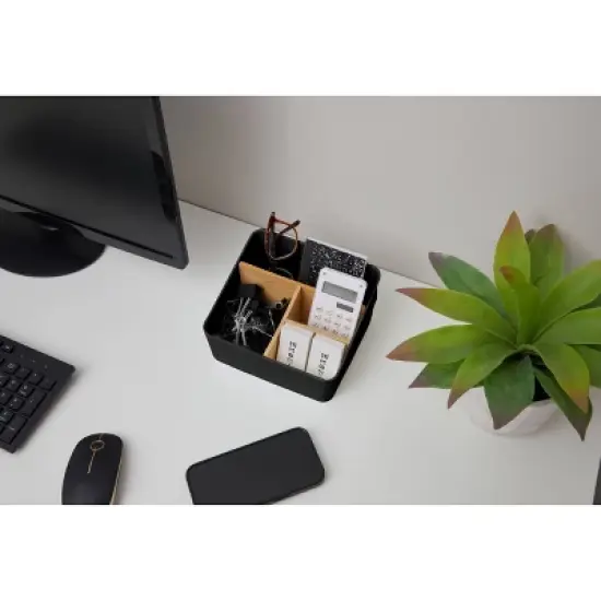 Thinkspace 4 Compartment Storage Black image {7}