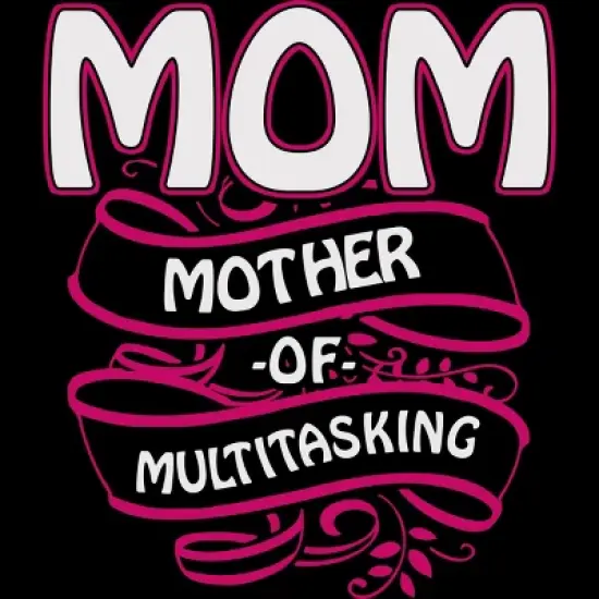 Women's Design By Humans Mom Mother of Multitasking Banner By WonderfulDream Racerback Tank Top image {1}