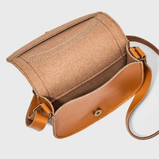 Girls' Rainbow Saddle Crossbody Bag - Cat & Jack&trade; Brown image {2}