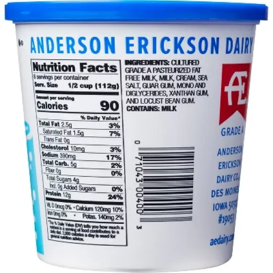 Anderson Erickson Low Fat Cottage Cheese with Sea Salt - 24oz image {1}