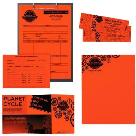 Astrobrights Card Stock, 8-1/2 x 11 Inches, Orbit Orange, Pack of 250 image {2}