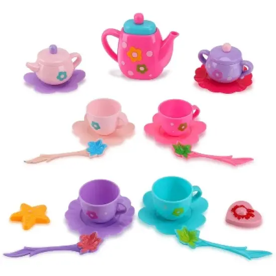 Ready! Set! Play! Link 21 Piece Tea Party Pretend Playset, Party Play Food For Kids image {2}