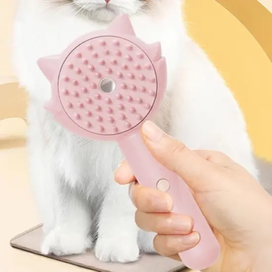 BABYYER Pet Steam Brush Removes For Grooming - Comb For Puppies And Kittens Grooming Massage Cleaning Removal For Home Use Shower image {3}