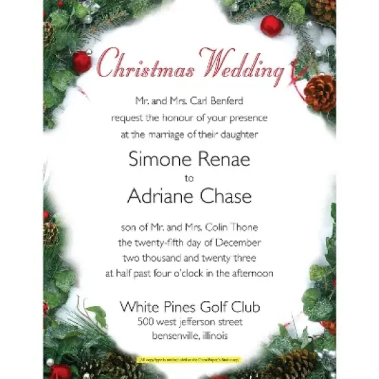 Great Papers Pine and Pearl Christmas Letterhead Multicolor 50/Pack (2021112) image {1}