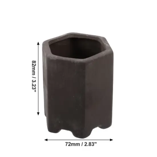 Unique Bargains Ceramic Aquarium Hideaway Rock Cave Fish Tank Decoration Brown 3.23"x2.83"x2.52" image {4}