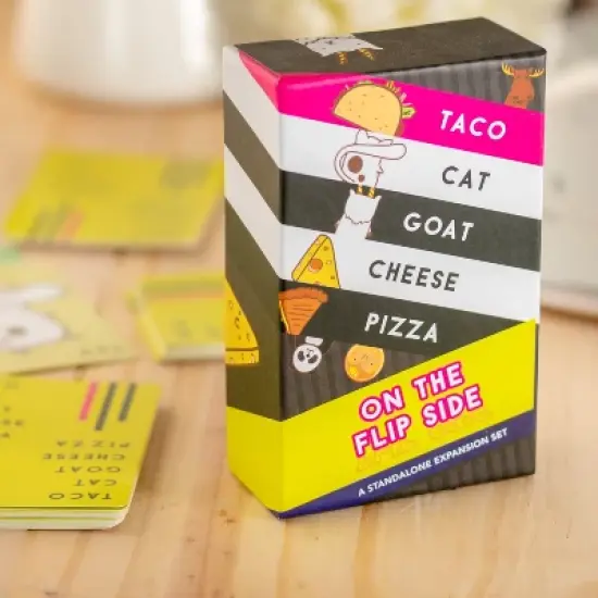 Taco Cat Goat Cheese Pizza On The Flip Side Card Game: Social Skills Focus, Includes Instructions, 3-8 Players image {1}