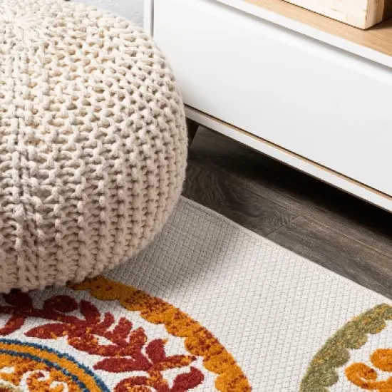 Cassis Ornate Ogee Trellis High-Low Indoor/Outdoor Area Rug - JONATHAN Y  image {3}