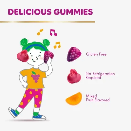 Align Kids' Probiotic Gummy Daily Digestive Supplement - Mixed Fruit- 50ct image {3}