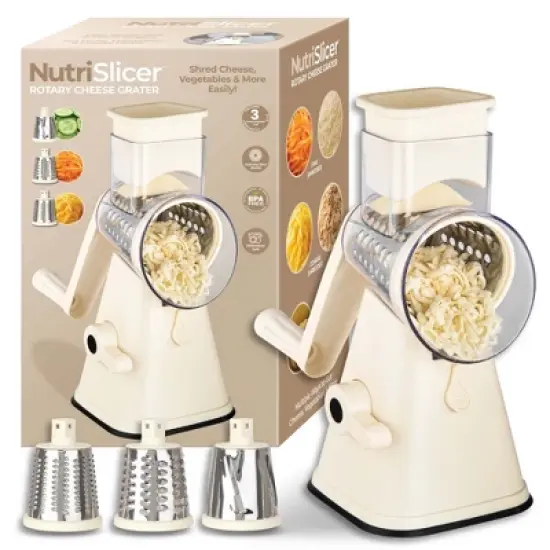 NutriSlicer Vegetable Slicer Cheese Grater Potato Slicer Salad Chopper with Suction Base image {7}