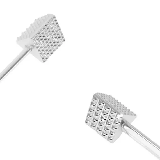 Unique Bargains Three-sided Meat Tenderizer Mallet Silver Tone 1 Pc image {2}