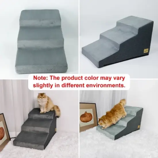 Artloge 3/4/5 Steps Pet Dog Stairs Sofa Side Dog Steps with Non-Slip Base & High Density Foam for Small Cat Puppy Disability Pet Aid image {5}