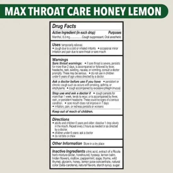 Ricola Max Cough Drops - Honey Lemon - 34ct image {6}