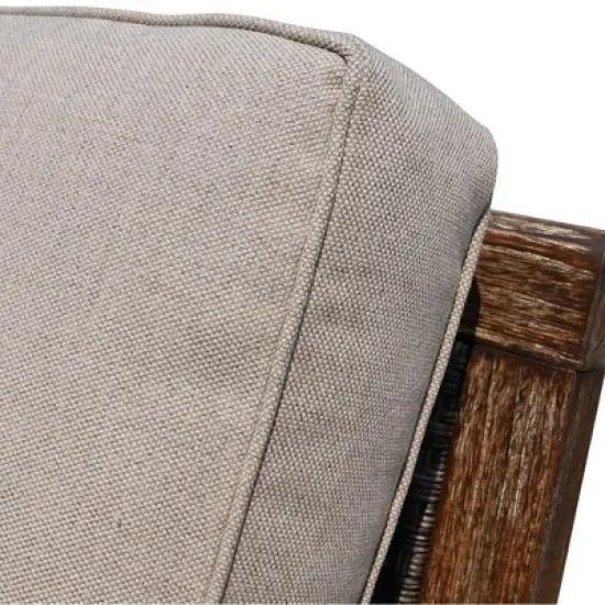 Courtyard Casual Bermuda FSC Teak 4 pc Sofa Seating Set  Includes:  One Sofa, One Coffee Table & Two Club Chairs image {3}