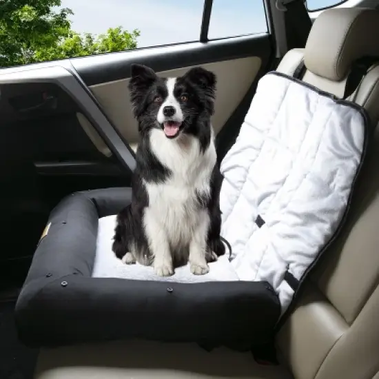 Artloge Memory Foam Dog Car Booster Seats Puppy Front Car Seats Protector Cushion Dog Bed with Safety Belt & Waterproof Washable Cover for Travel image {11}