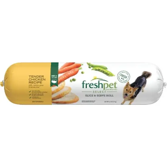 Freshpet Select Roll Tender Chicken and Vegetable Recipe Refrigerated Dog Food image {5}
