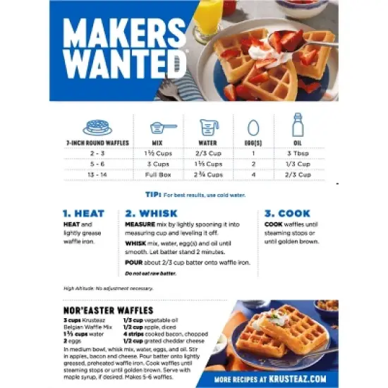Krusteaz Belgian Waffle Mix - 28oz image {8}