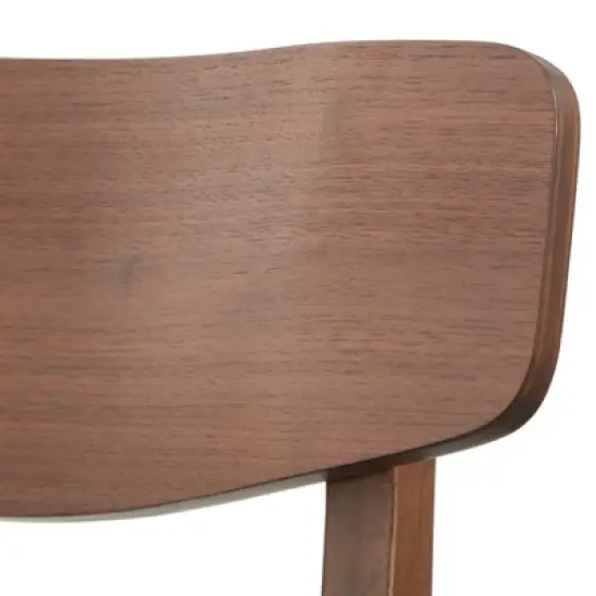 5pc Wave Rectangular Dining Set Walnut/Blue - Buylateral image {12}