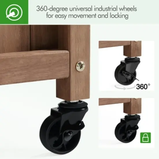 Yaheetech 72"H Wood Planter Raised Bed with Trellis image {6}