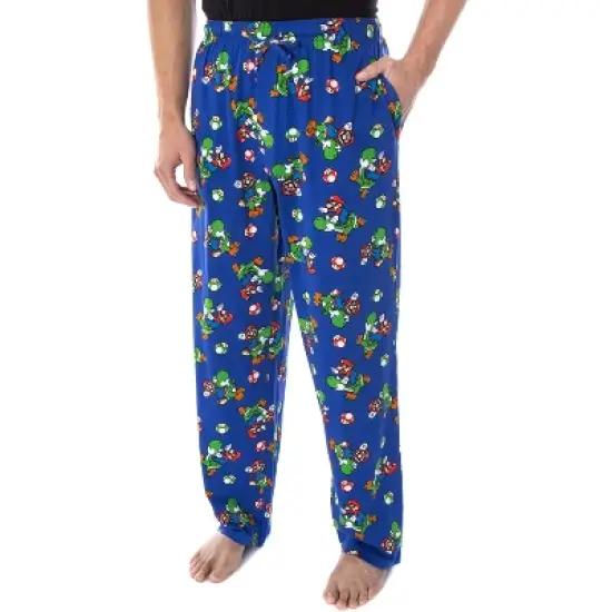 Nintendo Men's Mario and Yoshi Power Up Soft Touch Cotton Pajama Pants image {4}