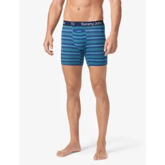 TJ | Tommy John&trade; Men's 6" Striped Boxer Briefs 2pk image {2}