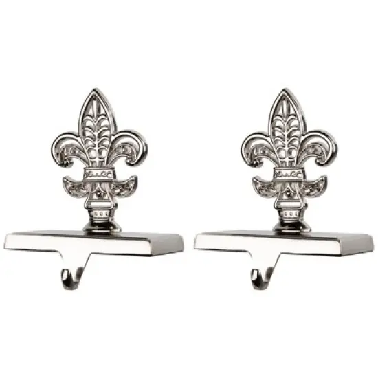Northlight Fleur de Lis Christmas Stocking Holder - 5" - Set of 2 image {4}