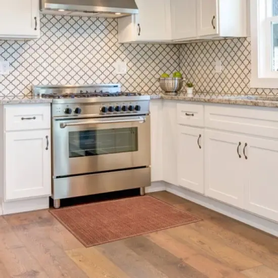 Tawney Washable Outdoor Rug Orange/Ivory - Linon image {6}