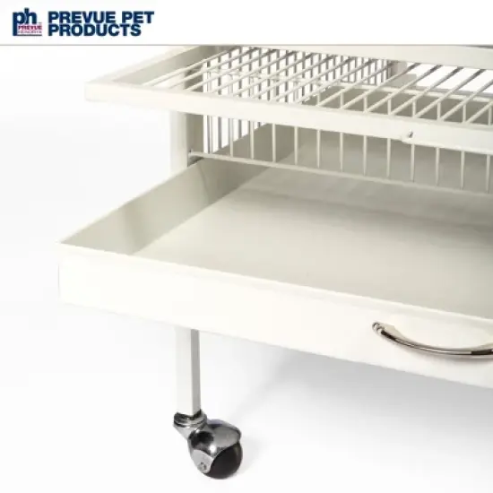 Prevue Select Wrought Iron Parrot Bird Cage 24x20x60", Chalk White image {13}