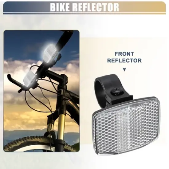 Unique Bargains Bicycle Warning Reflector Safety Reflectors Bike Accessories Plastic image {1}