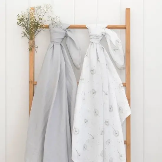 Living Textiles Baby Organic Muslin Blanket Set - Dandelion - 2pk image {3}
