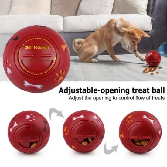 Prime Pets Dog Treat Ball, 4 Pack Interactive Food Dispensing Puppy Puzzle Toy image {5}