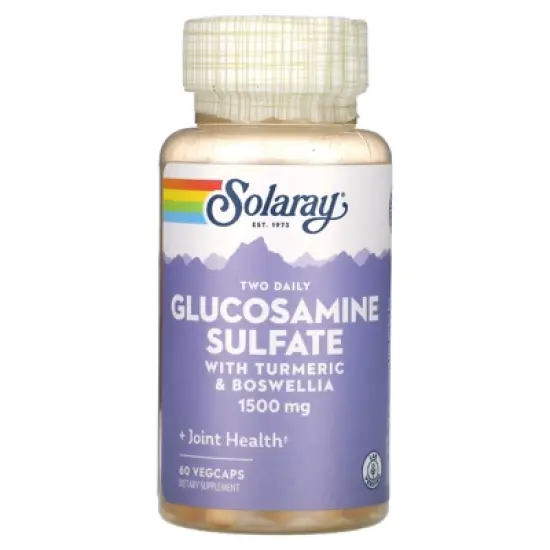Solaray Glucosamine Sulfate, with Turmeric & Boswellia, 60 Vegcaps image {4}