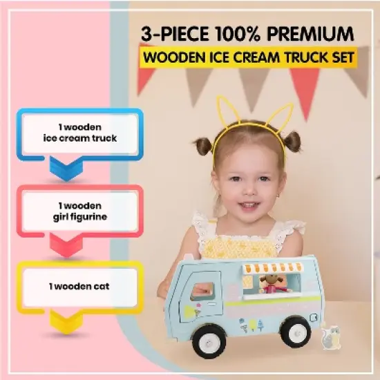 Leo & Friends Wooden Ice Cream Van image {3}