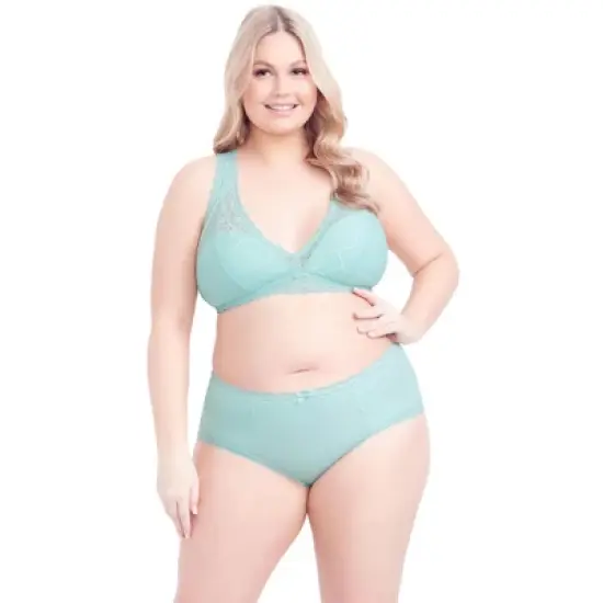Women's Plus Size Racer Back Bralette - powder blue | HIPS & CURVES image {5}