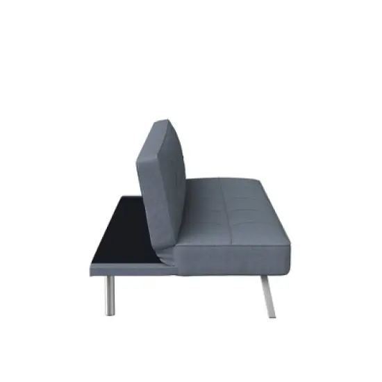 Colette Convertible Futon Sofa Bed Light Gray - Serta image {5}