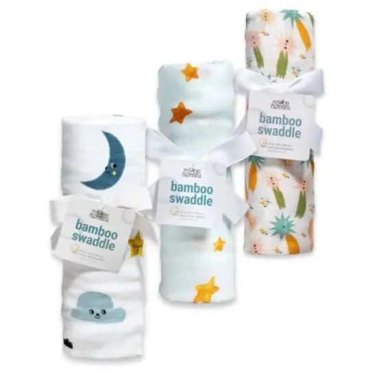 Moon & Stars Swaddle 3-Pack, Viscose From Bamboo image {1}