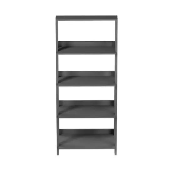 Hastings Home Freestanding Ladder Bookcase, Gray image {1}