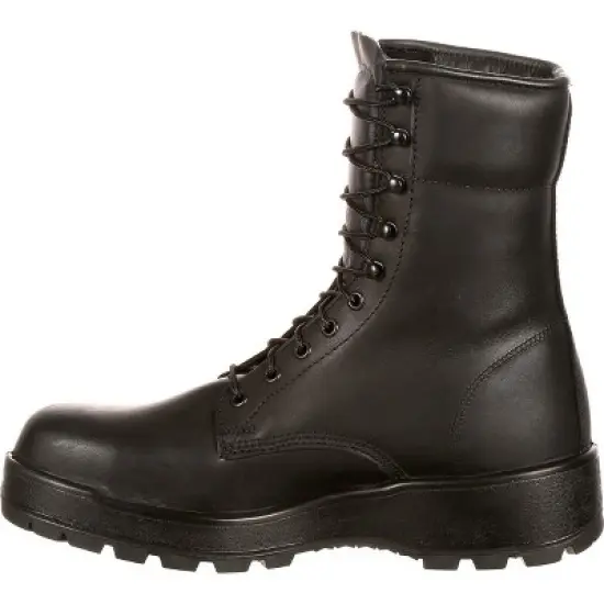 Lehigh Safety Shoes Men's Black Steel Toe Work Boot, Size 5(Wide) image {4}