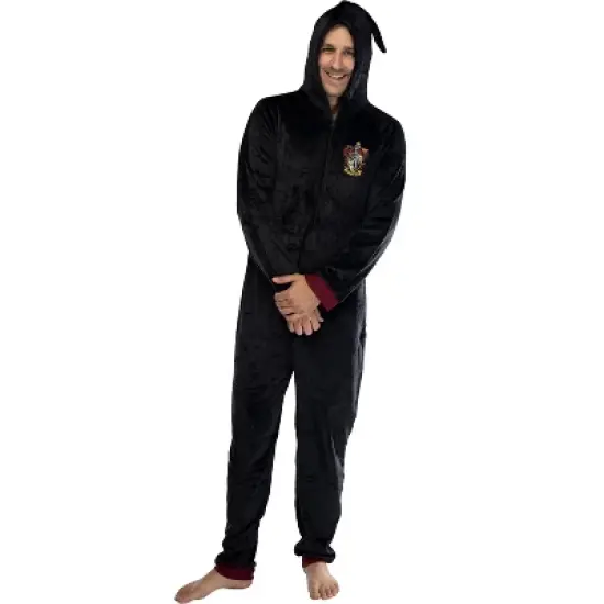 Harry Potter Adult Men's Hooded One-Piece Pajama Union Suit image {3}