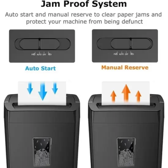 Bonsaii 12-Sheet Cross Cut 5.5 Gal Home & Office Heavy Duty Shredder for Paper, Credit Card, Mail, Staples, P-4 Security Level image {4}