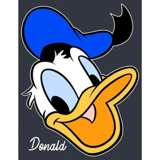 Men's Mickey & Friends Donald Duck Big Face Acid Wash T-Shirt image {1}