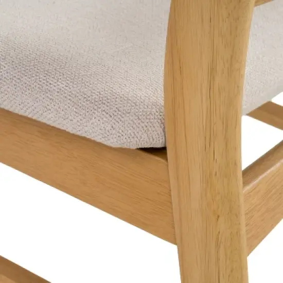 Christopher Knight Home Isador Mid Century Modern Upholstered Rubberwood Dining Chairs (Set of 4) image {6}