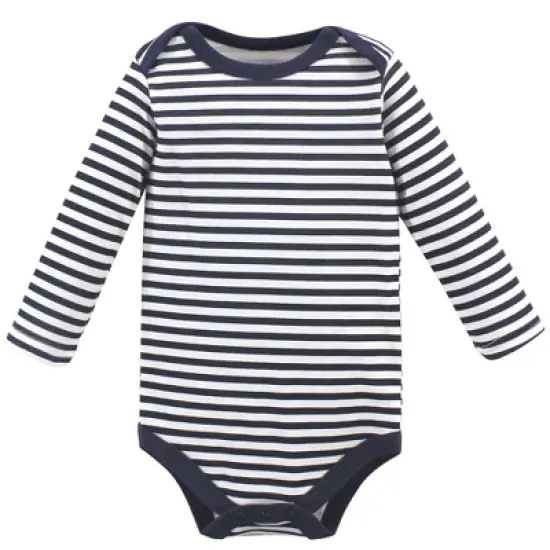 Hudson Baby Infant Boy Cotton Long-Sleeve Bodysuits 5pk, Pizza image {3}