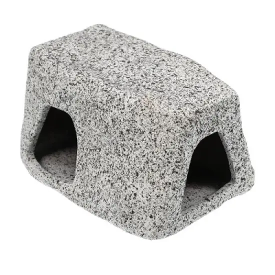 Unique Bargains Ceramic Aquarium Hideaway Rock Cave Fish Tank Decoration Gray 3.15''x2.20''x1.77'' image {6}