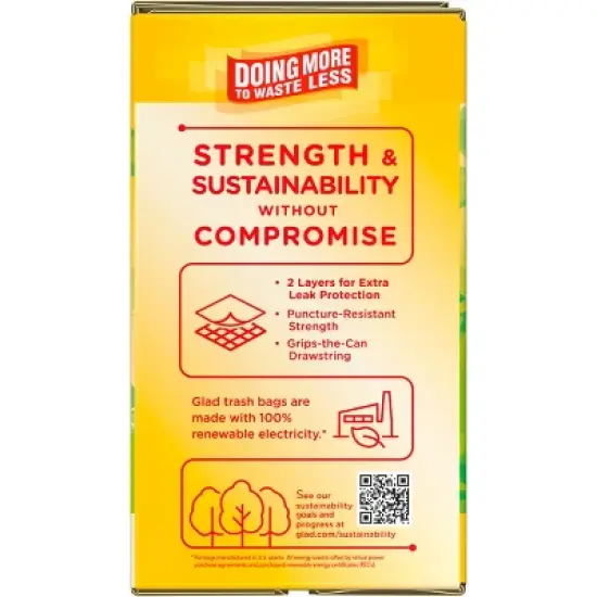Glad ForceFlex Drawstring Trash Bags - Gain Original - 13gal/140ct image {14}