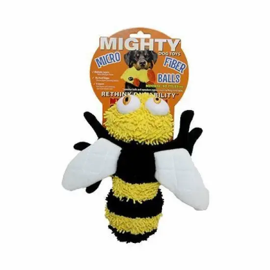 Mighty Microfiber Ball Bee Dog Toy - M image {2}